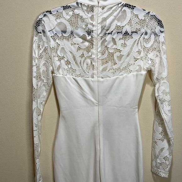 Nookie Lady Lace Long Sleeve Midi - White Size M - Picture 8 of 9